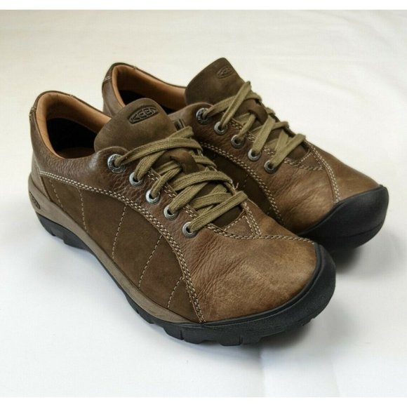 Keen Shoes - KEEN Presidio Brown Leather Sneakers Hiking Shoes Womens 1011401 EUC Size 8 US